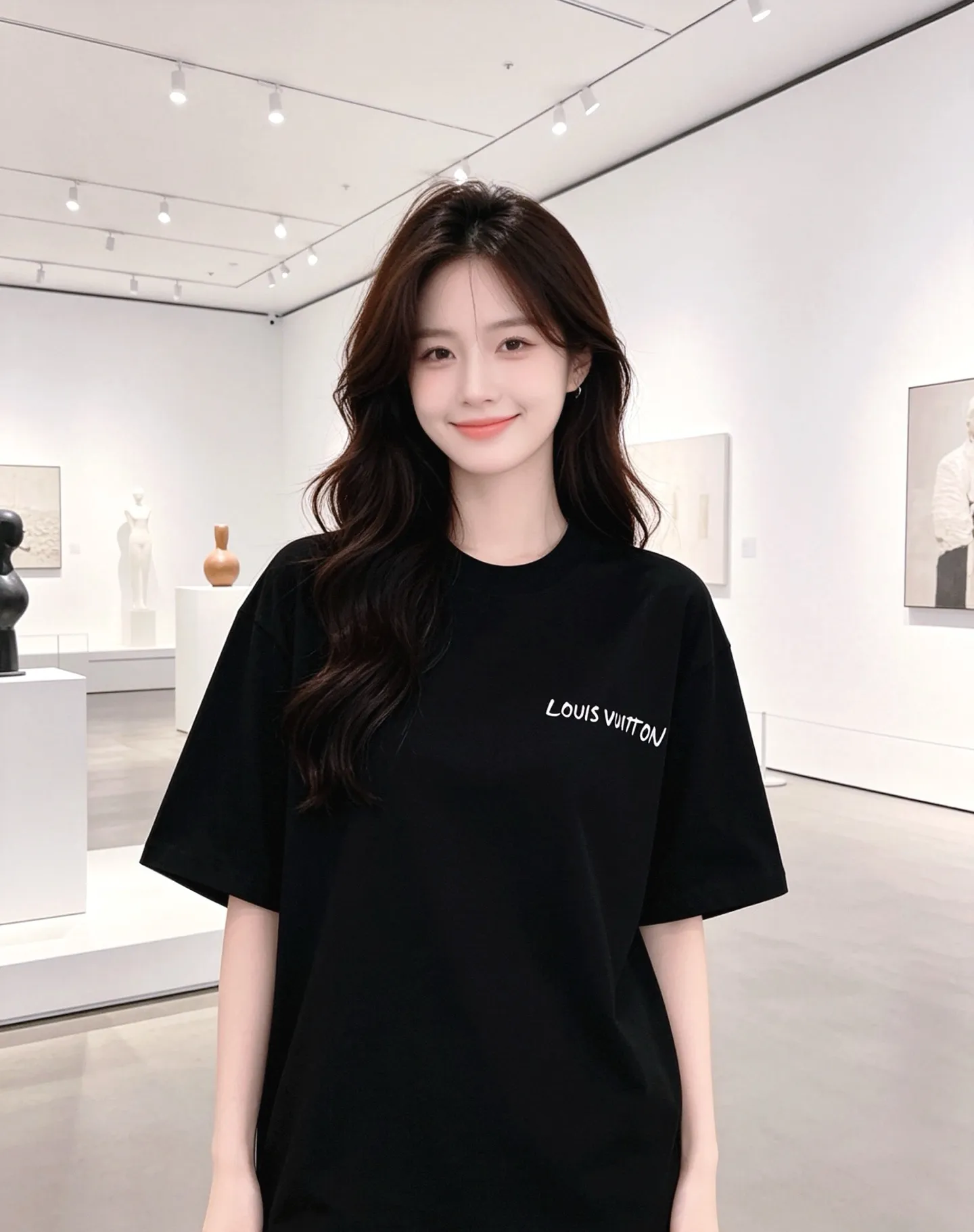 Louis Vuitton/Louis Vuitton short sleeves with slogan printed letters on the chest